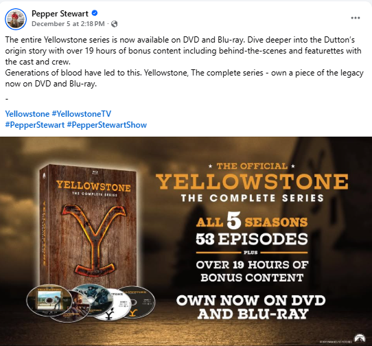 Pepper Stewart Show - Facebook Post